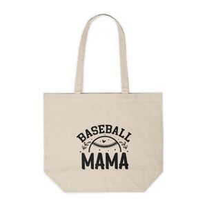 Baseball Mama Custom Canvas Tote Bag